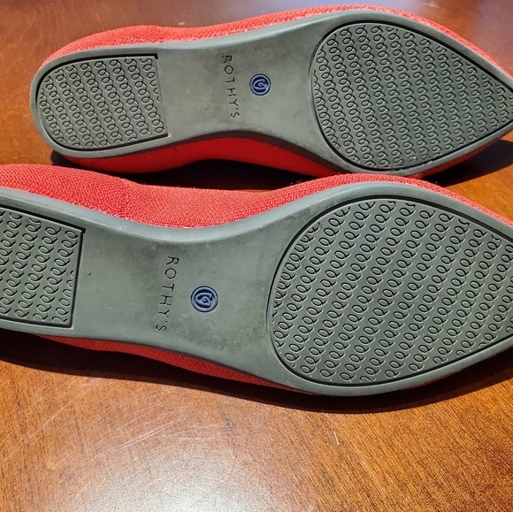 Rothys Red Point Flats size 8 EUC - Picture 7 of 11